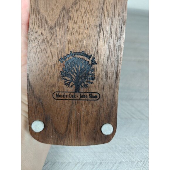 Handcrafted Wooden Wall Cross Intricate Leaf Design 11" Handmade by John Shaw - Picture 3 of 7